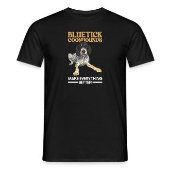 Bluetick Coonhound Gift Funny Saying - Men's T-Shirt - black - Front - AI Model Male 178 light (178cm)