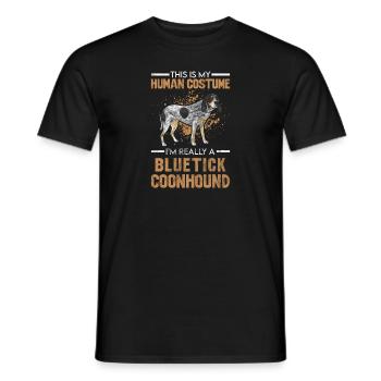Bluetick Coonhound Gift Funny Saying - Men's T-Shirt - black - Front - AI Model Male 178 light (178cm)