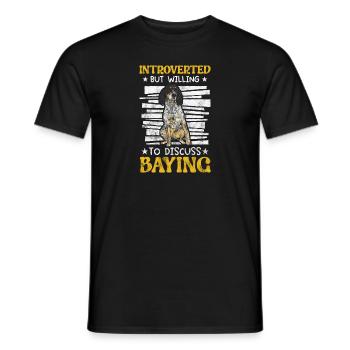 Bluetick Coonhound Gift Funny Saying - Men's T-Shirt - black - Front - AI Model Male 178 light (178cm)