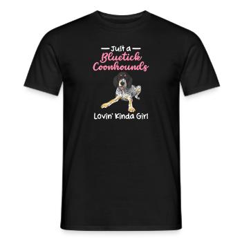 Bluetick Coonhound Gift Funny Saying - Men's T-Shirt - black - Front - AI Model Male 178 light (178cm)
