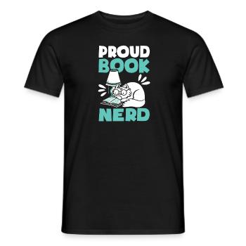 Les amateurs de livres de chats lisent des livres - T-shirt homme - noir - Devant - AI Model Male 178 light (178cm)