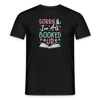Les amateurs de livres de chats lisent des livres - T-shirt homme - noir - Devant - AI Model Male 178 light (178cm)