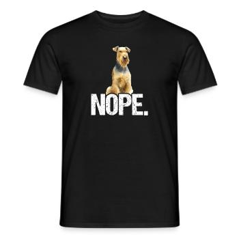 Airedale Terrier Hund - Männer T-Shirt - Schwarz - Vorne - AI Model Male 178 light (178cm)