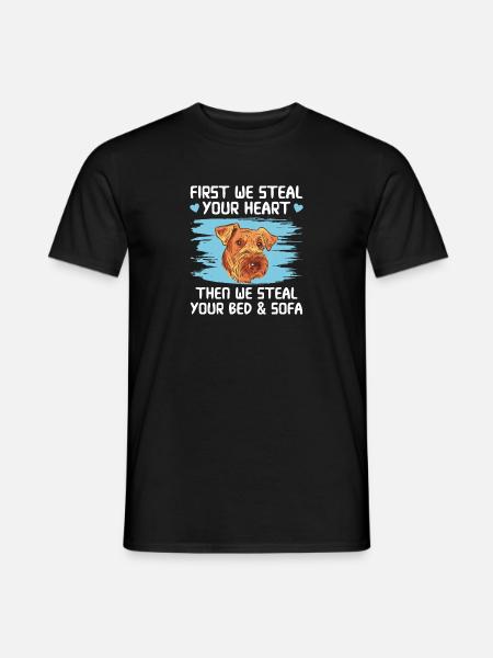 Airedale Terrier Dog - Men's T-Shirt - black
