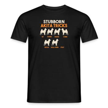 Akita Inu américain - T-shirt homme - noir - Devant - AI Model Male 178 light (178cm)