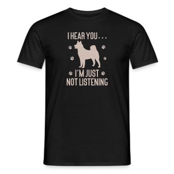 Akita Inu américain - T-shirt homme - noir - Devant - AI Model Male 178 light (178cm)