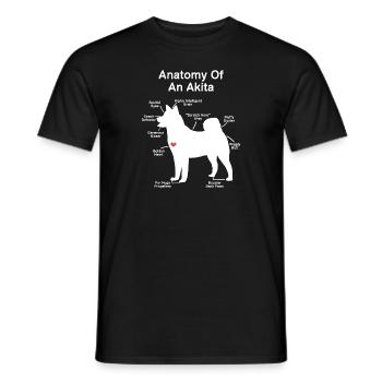 Akita Inu américain - T-shirt homme - noir - Devant - AI Model Male 178 light (178cm)
