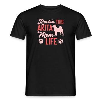Akita Inu américain - T-shirt homme - noir - Devant - AI Model Male 178 light (178cm)