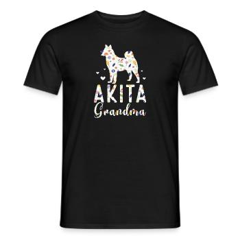Akita Inu américain - T-shirt homme - noir - Devant - AI Model Male 178 light (178cm)
