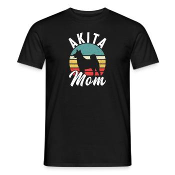 Akita Inu américain - T-shirt homme - noir - Devant - AI Model Male 178 light (178cm)