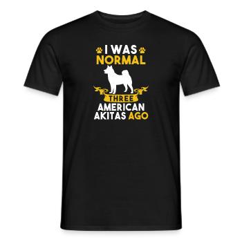 Akita Inu américain - T-shirt homme - noir - Devant - AI Model Male 178 light (178cm)