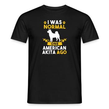 Akita Inu américain - T-shirt homme - noir - Devant - AI Model Male 178 light (178cm)