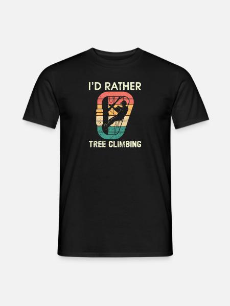 Baumkletterer Arborist Holzfäller Baumpfleger - Männer T-Shirt - Schwarz