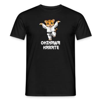 Okinawa Karate Tiger Crane Kick - Karate - Männer T-Shirt - Schwarz - Vorne - AI Model Male 178 light (178cm)
