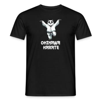 Okinawa Karate Panda Crane Kick - Karate - Männer T-Shirt - Schwarz - Vorne - AI Model Male 178 light (178cm)