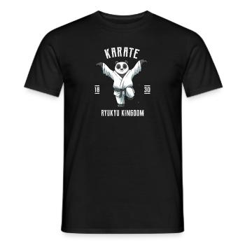 Karate Japanische Kampfkunst Kampf MMA Panda - Männer T-Shirt - Schwarz - Vorne - AI Model Male 178 light (178cm)
