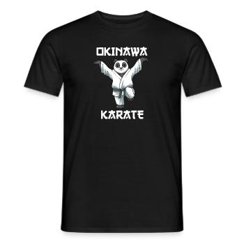 Karate Panda Crane Kick - Karate Japanische - Männer T-Shirt - Schwarz - Vorne - AI Model Male 178 light (178cm)
