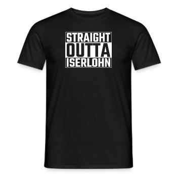 Straight Outta Iserlohn Iserlohner Ruhr - T-shirt homme - noir - Devant - AI Model Male 178 light (178cm)