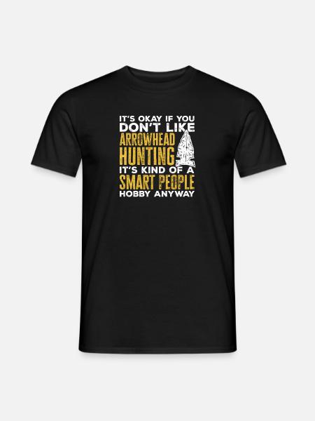 Arrowhead Hunting Arrowhead Collector - Men's T-Shirt - black