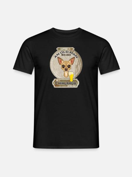 Chihuahua Dad Beer Lover - Men's T-Shirt - black