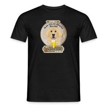 Labrador Dad Beer Lover - Männer T-Shirt - Schwarz - Vorne - AI Model Male 178 light (178cm)