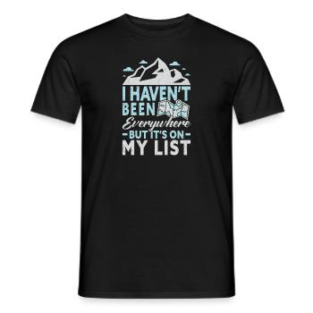 Camping en plein air Randonnée Backpacking - T-shirt homme - noir - Devant - AI Model Male 178 light (178cm)