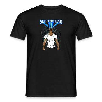 Workout Bodybuilding Fitnessstudio Gewichtheben - Männer T-Shirt - Schwarz - Vorne - AI Model Male 178 light (178cm)