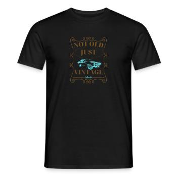 Rétro pas vieux juste vintage classique voiture américaine - T-shirt homme - noir - Devant - AI Model Male 178 light (178cm)