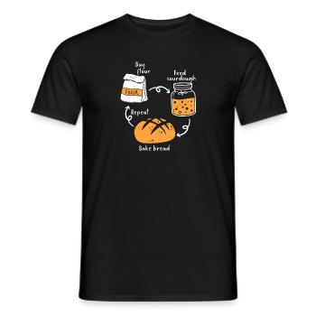 Bread Baking Baker Bakery Sourdough - Men's T-Shirt - black - Front - AI Model Male 178 light (178cm)