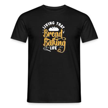 Bread Baking Baker Bakery Sourdough - Men's T-Shirt - black - Front - AI Model Male 178 light (178cm)