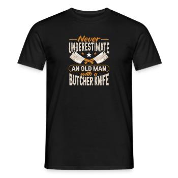 Butcher Butcher Butcher Butcher’s Gift - T-shirt homme - noir - Devant - AI Model Male 178 light (178cm)