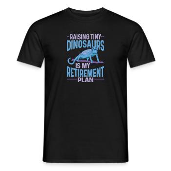 Herpétologiste des reptiles lézards caméléons - T-shirt homme - noir - Devant - AI Model Male 178 light (178cm)