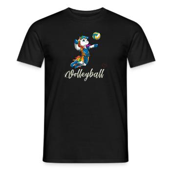 Liebe Volleyball Mädchen Junge- Niedliches - Männer T-Shirt - Schwarz - Vorne - AI Model Male 178 light (178cm)
