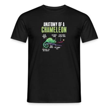Caméléon, Lézard, Reptile, Herpétologiste - T-shirt homme - noir - Devant - AI Model Male 178 light (178cm)