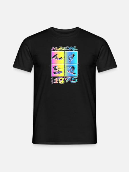 Awesome since 1975. Wakeboard Lifestyle - Männer T-Shirt - Schwarz