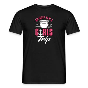 Croisière Croisière Vacances Mer - T-shirt homme - noir - Devant - AI Model Male 178 light (178cm)