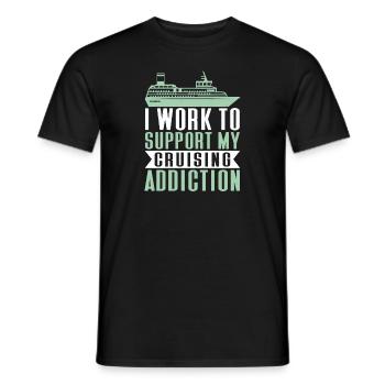 Kreuzfahrt Kreuzfahrtschiff Urlaub Meer - Männer T-Shirt - Schwarz - Vorne - AI Model Male 178 light (178cm)