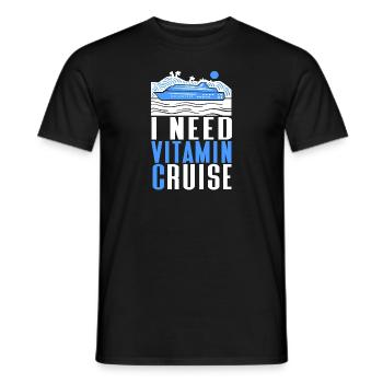 Croisière Croisière Vacances Mer - T-shirt homme - noir - Devant - AI Model Male 178 light (178cm)