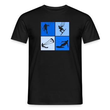 Kite Surfing, Kite Board, Lifestyle Vintage Design - Men's T-Shirt - black - Front - AI Model Male 178 light (178cm)