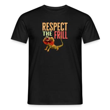 Kragenechse Frilled-neck lizard Reptil Herpetologe - Männer T-Shirt - Schwarz - Vorne - AI Model Male 178 light (178cm)