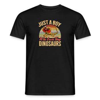 Kragenechse Frilled-neck lizard Reptil Herpetologe - Männer T-Shirt - Schwarz - Vorne - AI Model Male 178 light (178cm)