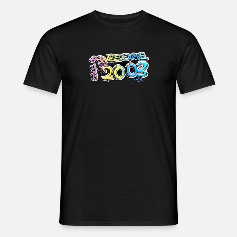 Awesome since 2003 Graffiti Motiv - Männer T-Shirt - Schwarz