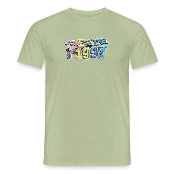 Awesome since 1997 Graffiti Motiv - Männer T-Shirt - Sage - Vorne - AI Model Male 178 light (178cm)