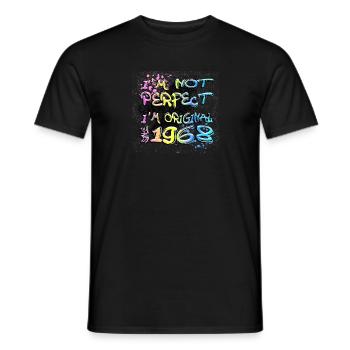 Je ne suis pas parfait, je suis original depuis 1968 Graffiti - T-shirt homme - noir - Devant - AI Model Male 178 light (178cm)