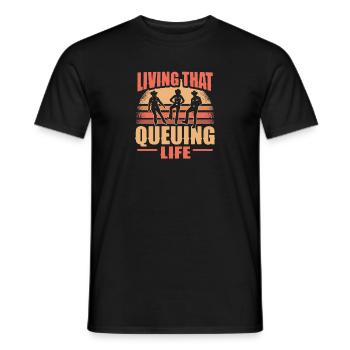 Line Dancing Cowboy Texas Line Dance Cadeau - T-shirt homme - noir - Devant - AI Model Male 178 light (178cm)