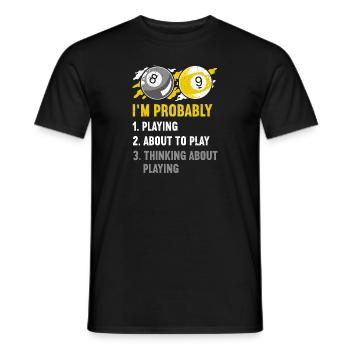 Snooker Pool Billard - Männer T-Shirt - Schwarz - Vorne - AI Model Male 178 light (178cm)