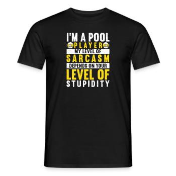 Snooker Pool Billiards - Men's T-Shirt - black - Front - AI Model Male 178 light (178cm)