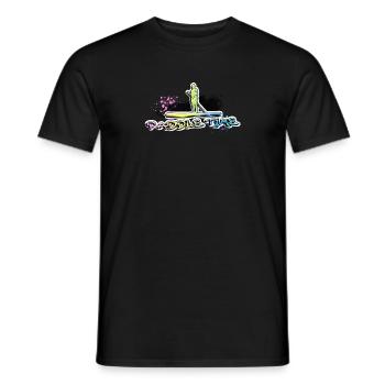 Paddle Time! Stand up paddle and paddleboard. - Men's T-Shirt - black - Front - AI Model Male 178 light (178cm)