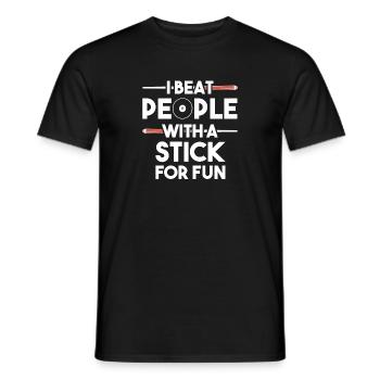 Snooker Pool Billard - Männer T-Shirt - Schwarz - Vorne - AI Model Male 178 light (178cm)