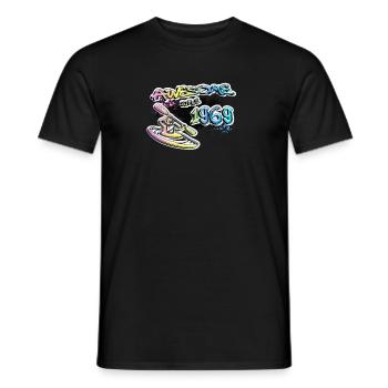 Awesome since 1969. Kayaker, kayaker. Graffiti - Men's T-Shirt - black - Front - AI Model Male 178 light (178cm)